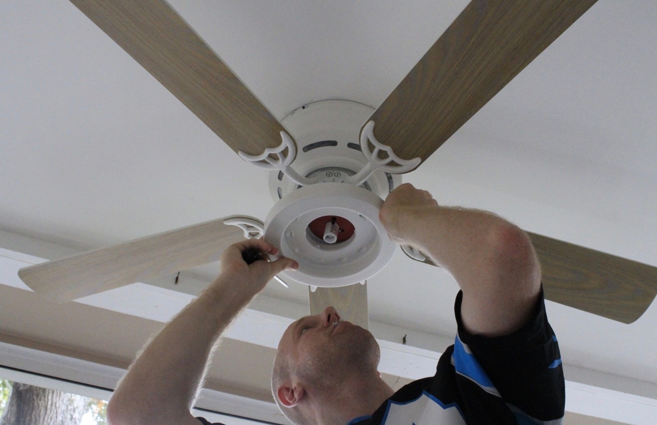 Ceiling fan installation